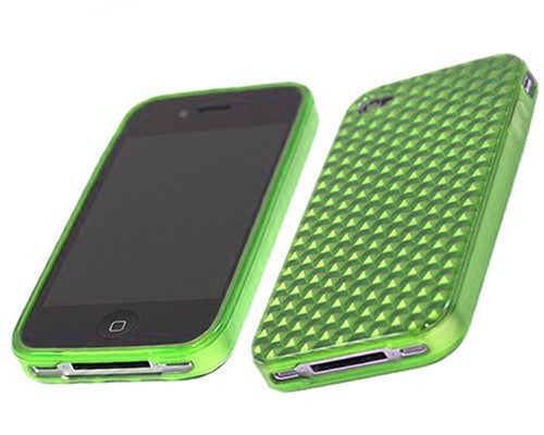 Gel Cover for Apple iPhone 4 Green - Cheap Shipping