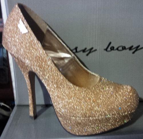 ... boy gold glitter high heel shoes size 5 - FREE POSTAGE IN SOUTH AFRICA