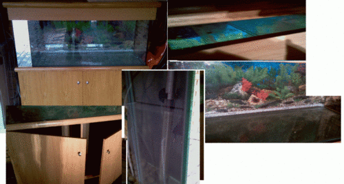 Fish Tank Aquarium with integrated Sump filter (4 foot) in Oak finish 