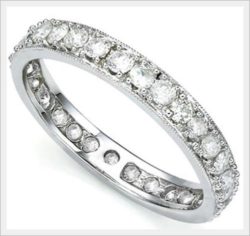 ... 10K SOLID WHITE GOLD DIAMOND ETERNITY RING 1.100CTS VALUE : R32'221.00