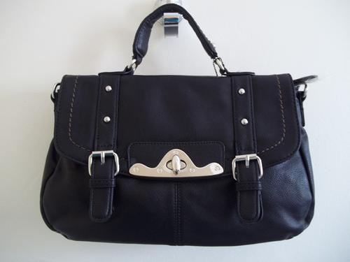 Handbags & Bags - Original CLASSIC ***DAVID JONES*** LEATHER HAND BAG IN BLACK-3 X COMPARTMENTS ...